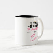 Eva Natuurlijk ben ik Geweldige nieuwigheid Tweekleurige Koffiemok (Voorkant rechts)