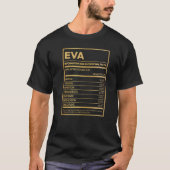 Eva Nutrition Information Number per Serving T-shirt (Voorkant)