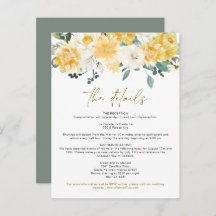 EVA Spring Waterverf Yellow Floral Detail Card