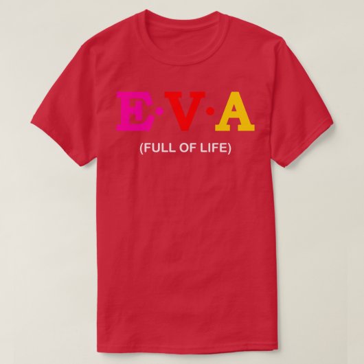 Eva vol leven t-shirt (Design voorkant)