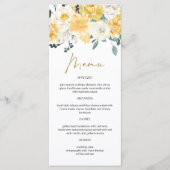EVA Yellow Waterverf Spring Garden Floral Menu (Voorkant)