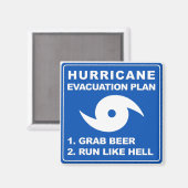 Evacuatieplan orkaan 😉 magneet (Voorkant / Achterkant)