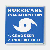 Evacuatieplan orkaan 😉 magneet (Voorkant)