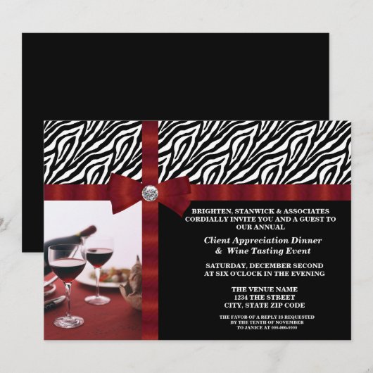 Evaluatie van corporate Event Client Kaart (Voorkant / Achterkant)