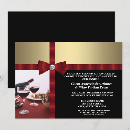 Evaluatie van corporate Event Client Kaart (Voorkant / Achterkant)