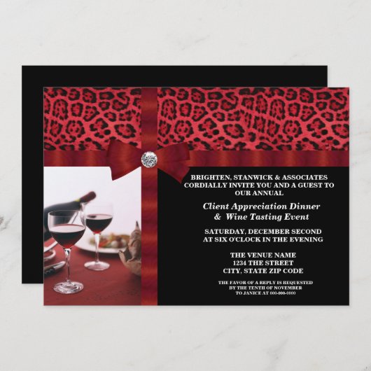 Evaluatie van corporate Event Client Kaart (Voorkant / Achterkant)