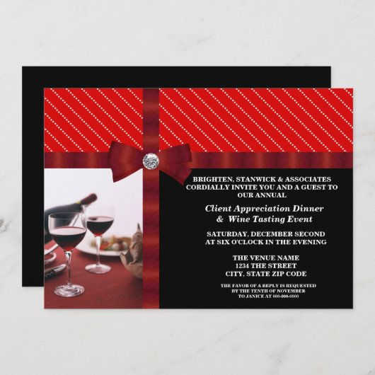 Evaluatie van corporate Event Client Kaart (Voorkant / Achterkant)