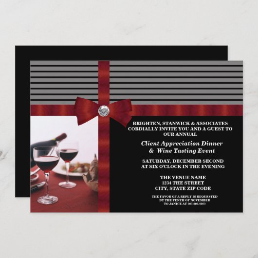 Evaluatie van corporate Event Client Kaart (Voorkant / Achterkant)