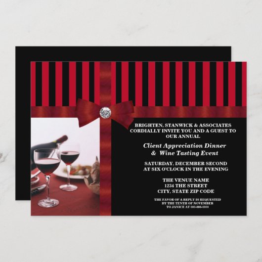 Evaluatie van corporate Event Client Kaart (Voorkant / Achterkant)