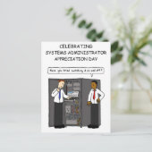 Evaluatiedag voor systeembeheerders - juli briefkaart (Staand voorkant)