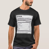 Evan Informatie en onmiskenbare feiten T-shirt (Voorkant)