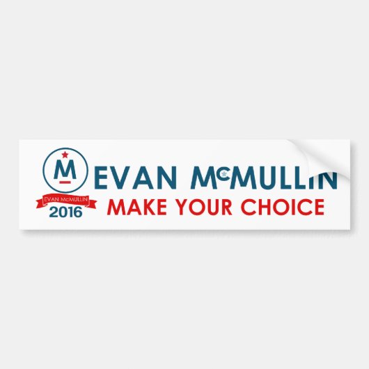 Evan McMullin maak je keuze Bumpersticker (Voorkant)