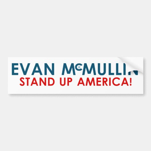 Evan McMullin - Sta Amerika op! Bumpersticker (Voorkant)