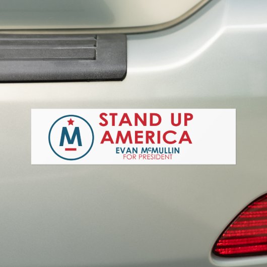 Evan McMullin - Sta Amerika op! Bumpersticker (Op auto)