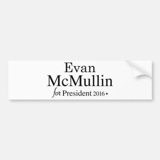 Evan McMullin voor President Bumpersticker (Voorkant)