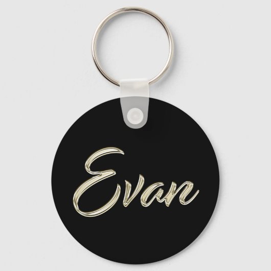 Evan Name whitegold Button Schlüsselanhänger Sleutelhanger (Voorkant)