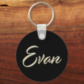 Evan Name whitegold Button Schlüsselanhänger Sleutelhanger (Voorkant)