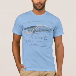 EVAN-peptide, golfslag, aangepaste tekst, licht  T-shirt