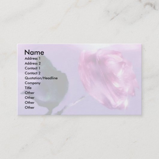 Evanescent Roos Visitekaartje (Voorkant)