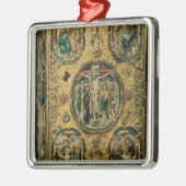 evangelcover, goud met berouw metalen ornament (Links)