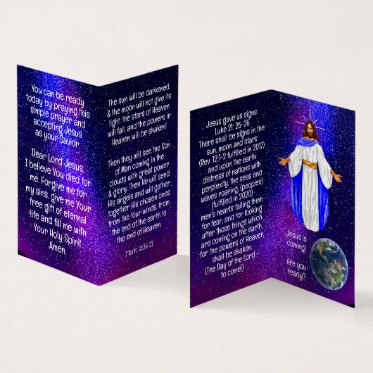 Evangeli Tractaat Visitekaartje (Binnen en buitenkant)