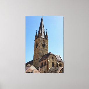 Evangelichal Cathedral Sibiu Hermannstadt Roemenië Canvas Afdruk