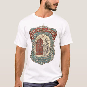 Evangelie Deur Sleutel Symboliek Jezus Deur Sleute T-shirt