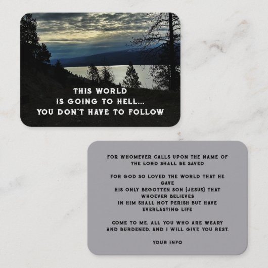 Evangelie Evangelisatie Uitnodigen Verlossing zakb Visitekaartje (Voorkant / Achterkant)