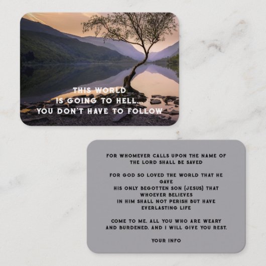 Evangelie Evangelisatie Uitnodigen Verlossing zakb Visitekaartje (Voorkant / Achterkant)