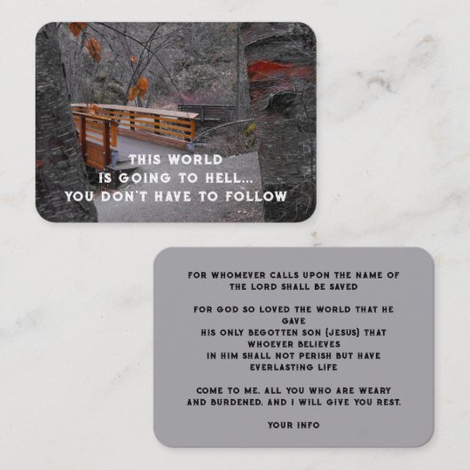 Evangelie Evangelisatie Uitnodigen Verlossing zakb Visitekaartje (Voorkant / Achterkant)