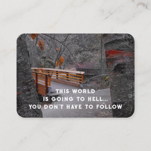 Evangelie Evangelisatie Uitnodigen Verlossing zakb Visitekaartje (Voorkant)