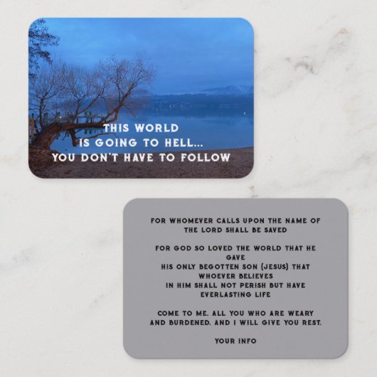 Evangelie Evangelisatie Uitnodigen Verlossing zakb Visitekaartje (Voorkant / Achterkant)