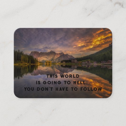 Evangelie Evangelisatie Uitnodigen Verlossing zakb Visitekaartje (Voorkant)