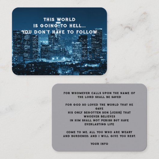 Evangelie Evangelisatie Uitnodigen Verlossing zakb Visitekaartje (Voorkant / Achterkant)