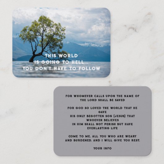 Evangelie Evangelisatie Uitnodigen Verlossing zakb Visitekaartje (Voorkant / Achterkant)