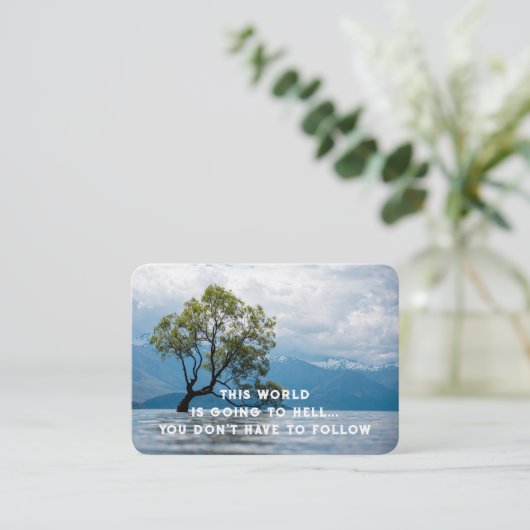 Evangelie Evangelisatie Uitnodigen Verlossing zakb Visitekaartje (Staand voorkant)