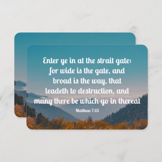 Evangelie Geheugen Verse Set - Matteüs (Voorkant / Achterkant)