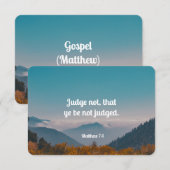 Evangelie Geheugen Verse Set - Matteüs (Voorkant / Achterkant)