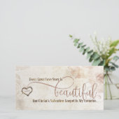 EVANGELIE LIEFDESVERHAAL Christelijke Schrift Vale Feestdagenkaart (Staand voorkant)