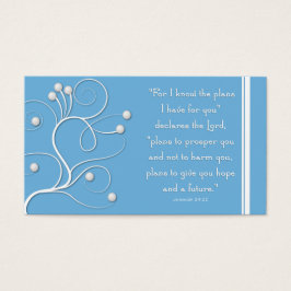 Evangelie Tract Plan van Verlossing Blauwe Swirl Visitekaartjes