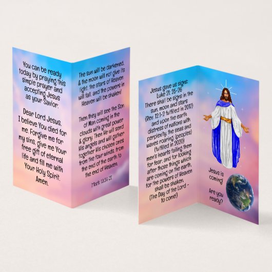 Evangelie Tractaat Visitekaartje (Binnen en buitenkant)
