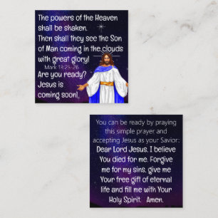 Evangelie Tractaatkaart Vierkante Visitekaartje