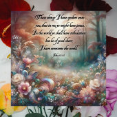 Evangelie van Johannes Pastel Bloemen Waterverf Pa Feestdagenkaart