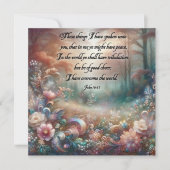 Evangelie van Johannes Pastel Bloemen Waterverf Pa Feestdagenkaart (Voorkant)