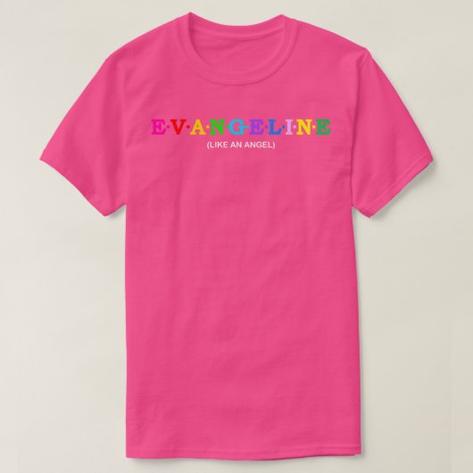 Evangeline als een engel t-shirt (Design voorkant)