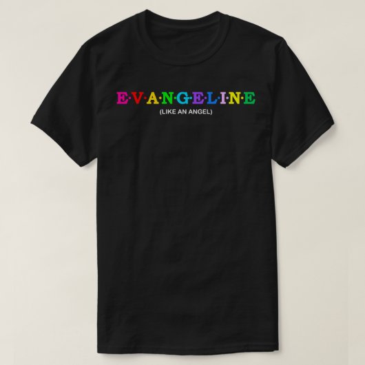 Evangeline als een engel t-shirt (Design voorkant)