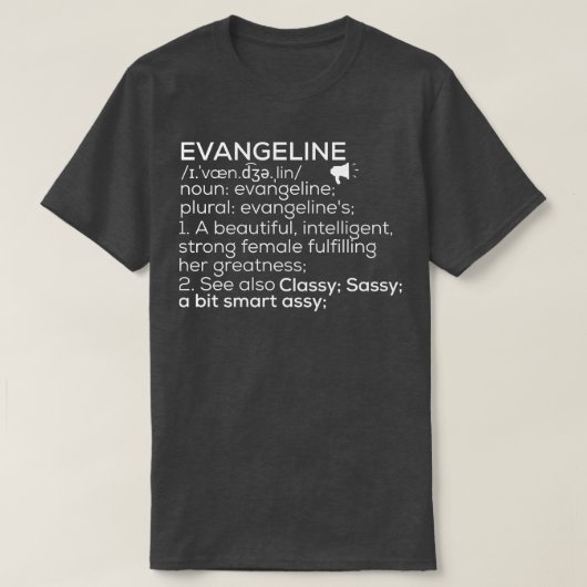 Evangeline Naam Evangeline Definitie Evangeline F T-shirt (Design voorkant)