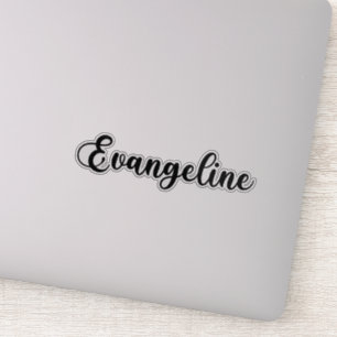 Evangeline Naam - Handgeschreven kalligrafie Sticker