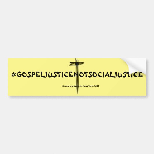 Evangelische justitie niet Bumpersticker voor soci (Voorkant)