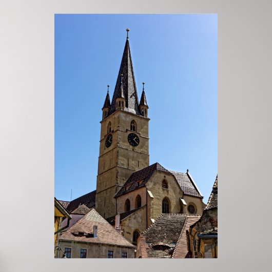 Evangelische kathedraal Sibiu Poster (Voorkant)